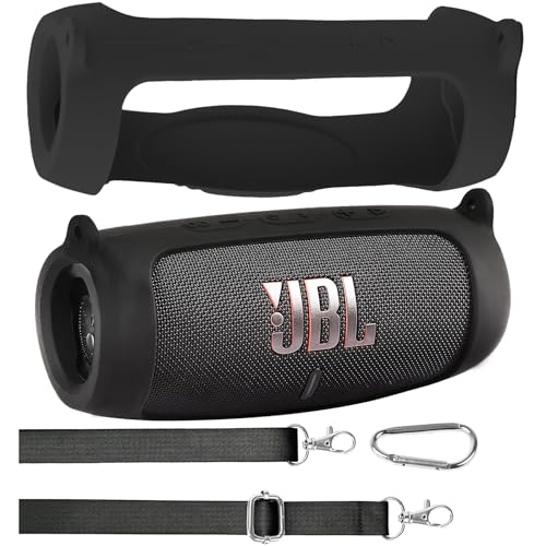 co2CREA Silikonhülle Tragetasche Case für JBL Charge 5 WiFi und Bluetooth Lautsprecher, tragbare ultraleichte Silikon Schutzhülle mit Karabiner und Schultergurt (Lautsprecher Nicht enthalten) co2CREA Silikonhülle Tragetasche Case für JBL Charge 5 WiFi und Bluetooth Lautsprecher, tragbare ultraleichte Silikon Schutzhülle mit Karabiner und Schultergurt (Lautsprecher Nicht enthalten) von co2CREA