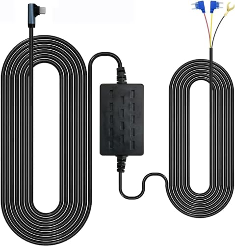 Hardwire Dashcam Kit Typ C Port, 3,5 m Kfz-Stromkabel (12 V-24 V bis 5 V/3 A), mit Parküberwachung, Unterspannungsschutz und verdeckter Installation von coalwop