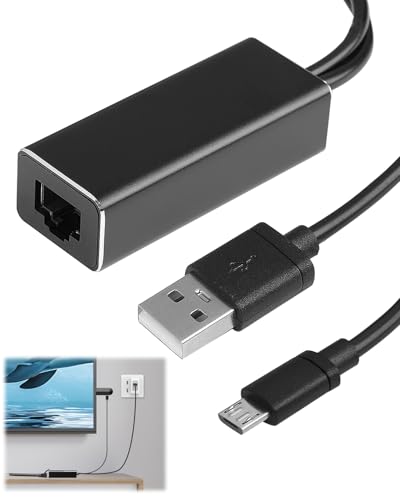 USB auf Fire Stick Ethernet Adapter - 10/100Mbps schnelle kabelgebundene Netzwerkverbindung, kompatibel mit Chromecast/Google Home Mini/Raspberry Pi Zero, mit 1 Meter USB-Stromkabel USB auf Fire Stick Ethernet Adapter - 10/100Mbps schnelle kabelgebundene Netzwerkverbindung, kompatibel mit Chromecast/Google Home Mini/Raspberry Pi Zero, mit 1 Meter USB-Stromkabel von coalwop