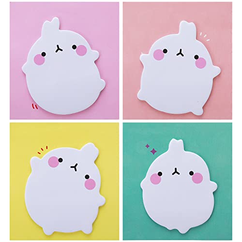 cobee 8 Paket Haftnotizen Klebezettel, 1280 Blatt Notizblock Kinder Kawaii Kaninchen Haftnotizen Cartoon Notizblöcke Marker für Schüler Mitgebsel Kindergeburtstag von Cobee