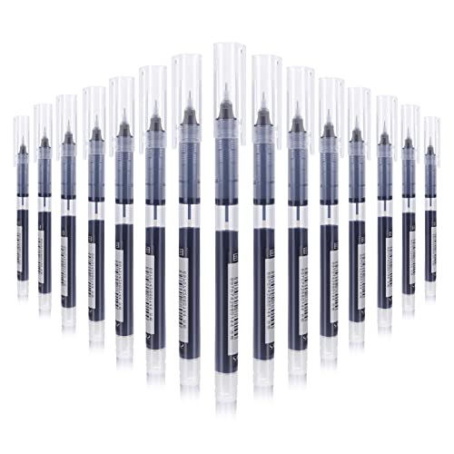 cobee Kugelschreiber, 15 Stück 0,5 mm Schwarzer Tintenroller Extra Feiner Kugelschreiber Schnelltrocknender Tintenroller Flüssiger Tintenstift Feine Spitze Stifte zum Schreiben Journaling Schule Büro von Cobee