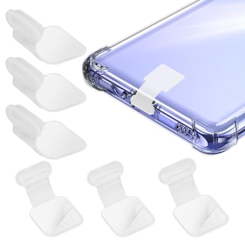 cobee Typ C Port Staubschutzkappen, USB C Staubschutzkappen Telefon Typ-C Anti Staub Ladeanschluss Stecker Silikon Staubschutz mit Abnehmbarem Klebstoff Kompatibel mit Laptop, Schwarz (Transparent) von Cobee