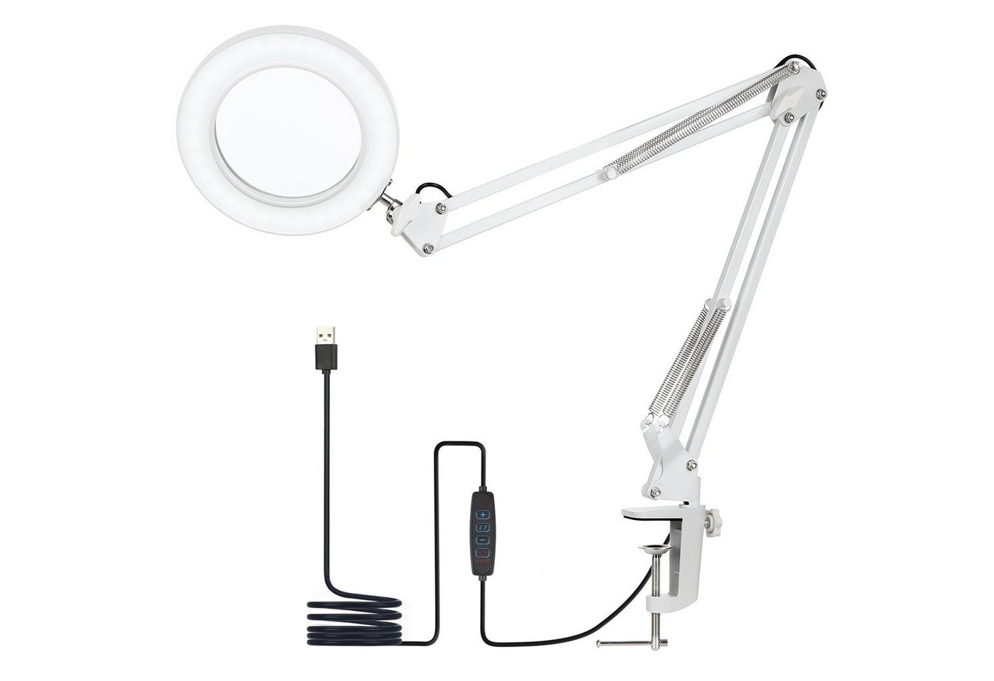 cocosity Lupenbrille Flexible Klemm-Tischleuchte mit 8-facher Lupe zum Arbeiten und Lernen, Flexibel, zum Anklemmen, 8-fach, 3 Farbmodi, 10 Helligkeitsstufen cocosity Lupenbrille Flexible Klemm-Tischleuchte mit 8-facher Lupe zum Arbeiten und Lernen, Flexibel, zum Anklemmen, 8-fach, 3 Farbmodi, 10 Helligkeitsstufen von cocosity