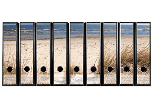 codiarts. Ordnerrücken selbstklebend | Etiketten Set für 9 breite Ordner | gestantzt mit Griffloch | Rückenschild breit | Düne Strand & Meer codiarts. Ordnerrücken selbstklebend | Etiketten Set für 9 breite Ordner | gestantzt mit Griffloch | Rückenschild breit | Düne Strand & Meer von codiarts.