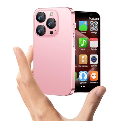 cofcvgs Mini-Telefon, 3,0 Zoll (8,1 cm) Mini-Telefon, 3G Smart Phone, 2 GB RAM 16 GB ROM, Android 9.0 Smartphone für Kinder, Akku zur Gesichtserkennung 900 mAh Telefon (Rosa) von cofcvgs