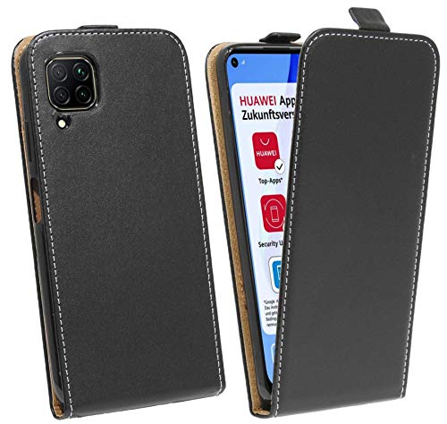 cofi1453® Flip Case kompatibel mit Huawei P40 LITE Handy Tasche vertikal aufklappbar Schutzhülle Klapp Hülle Schwarz von cofi1453
