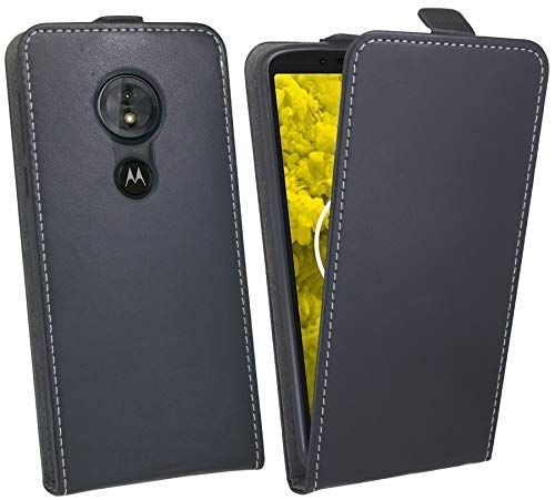 cofi1453® Flip Case kompatibel mit Motorola Moto G6 Play Handy Tasche vertikal aufklappbar Schutzhülle Klapp Hülle Schwarz von cofi1453