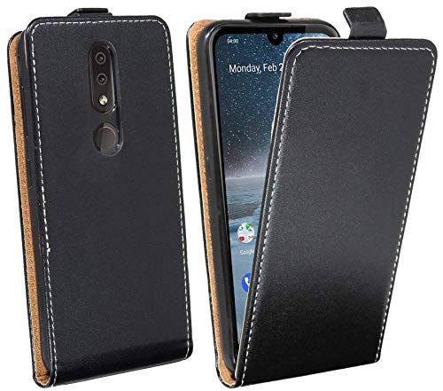 cofi1453® Flip Case kompatibel mit Nokia 4.2 Handy Tasche vertikal aufklappbar Schutzhülle Klapp Hülle Schwarz von cofi1453