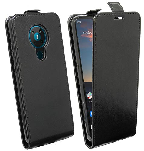cofi1453® Flip Case kompatibel mit Nokia 5.3 Handy Tasche vertikal aufklappbar Schutzhülle Klapp Hülle Schwarz von cofi1453