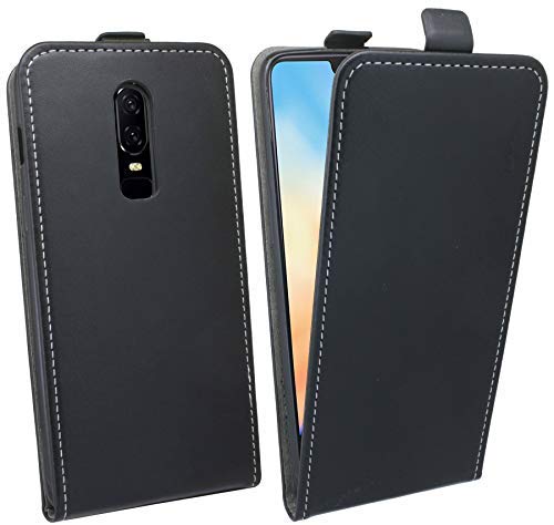 cofi1453® Flip Case kompatibel mit OnePlus 6 Handy Tasche vertikal aufklappbar Schutzhülle Klapp Hülle Schwarz von cofi1453