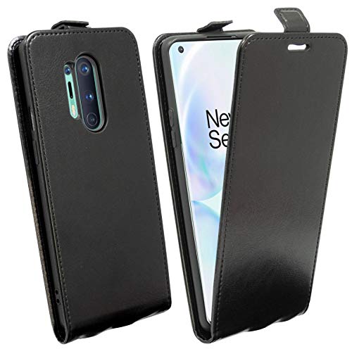 cofi1453® Flip Case kompatibel mit OnePlus 8 Pro Handy Tasche vertikal aufklappbar Schutzhülle Klapp Hülle Schwarz von COFI 1453