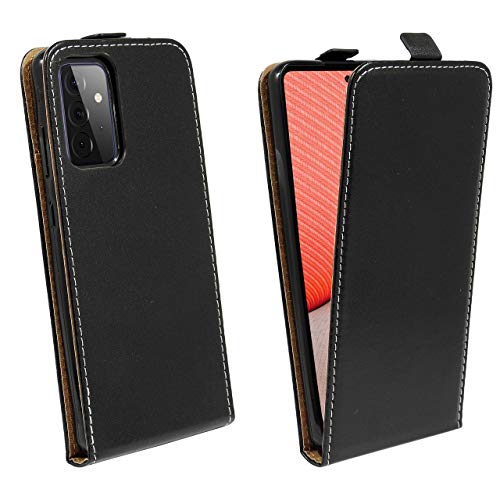 cofi1453® Flip Case kompatibel mit Samsung Galaxy A72 (A725F) Handy Tasche vertikal aufklappbar Schutzhülle Klapp Hülle Schwarz von cofi1453