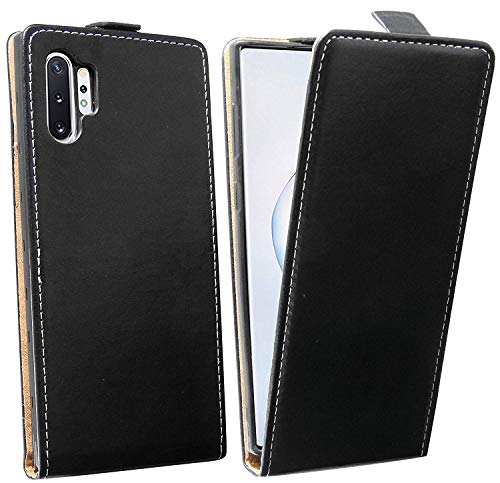cofi1453® Flip Case kompatibel mit Samsung Galaxy Note 10 Plus (N975F) Handy Tasche vertikal aufklappbar Schutzhülle Klapp Hülle Schwarz von cofi1453