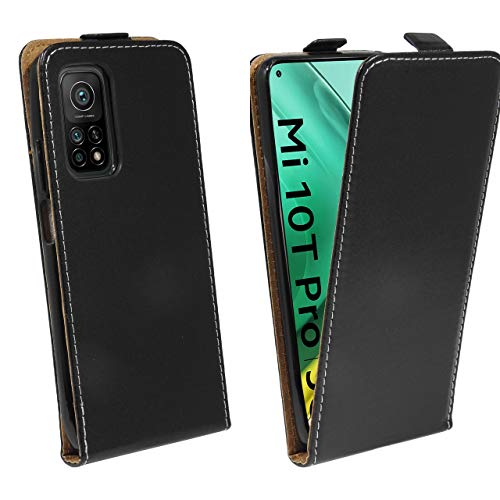 cofi1453® Flip Case kompatibel mit XIAOMI MI 10T PRO Handy Tasche vertikal aufklappbar Schutzhülle Klapp Hülle Schwarz von cofi1453