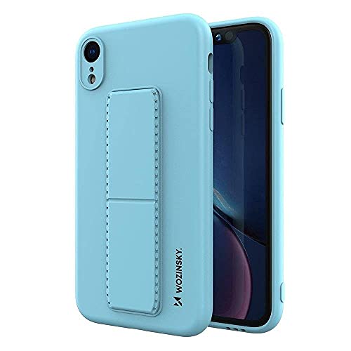 cofi1453® Kickstand Hülle Bumper aufstellbar kompatibel mit iPhone X/XS Silikon Hard Case Schale Zubehör Tasche Schutz mit integriertem Magneten Sky Blau von COFI 1453
