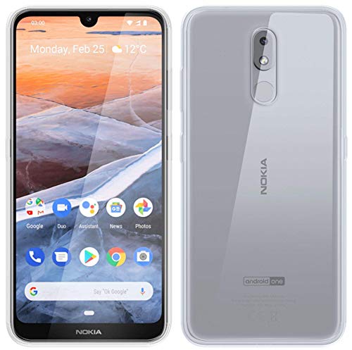 cofi1453® Silikon Hülle Basic kompatibel mit NOKIA 3.2 Case TPU Soft Handy Cover Schutz Transparent von COFI 1453