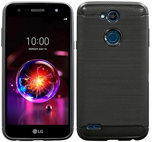 cofi1453® Silikon Hülle Carbon kompatibel mit LG X Power 3 TPU Case Soft Handyhülle Cover Schutzhülle Schwarz von COFI 1453