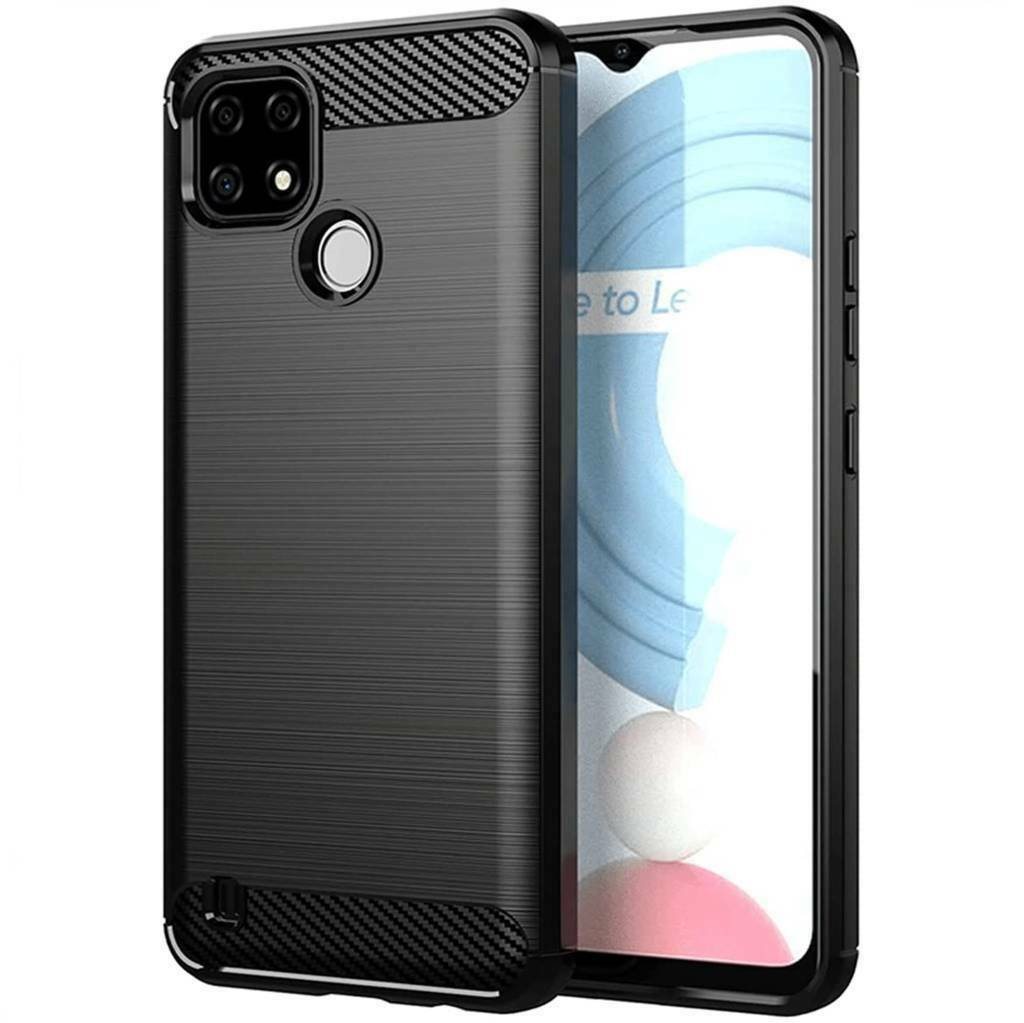 cofi1453 Bumper Carbon Case Flexible Cover für Realme 9 Pro schwarz von cofi1453