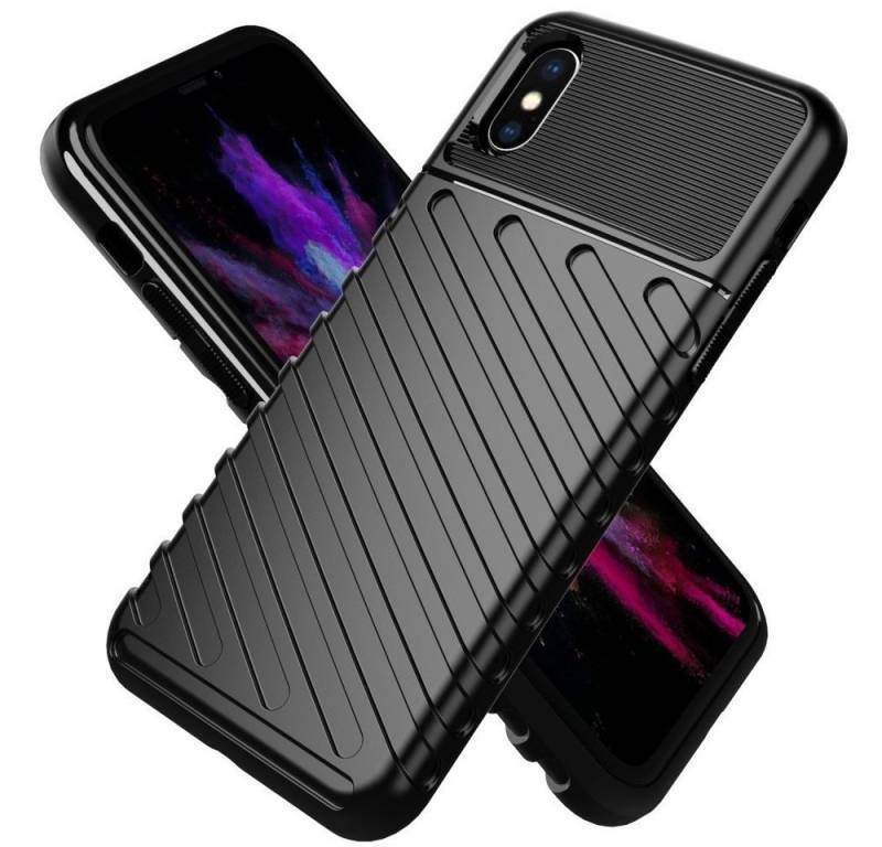 cofi1453 Bumper cofi1453® Hybrid Armor Etui SchutzHülle Thunder" Case Bumper Cover Handyhülle Matt Hülle Robust Rutschfest für iPhone Xs" von cofi1453