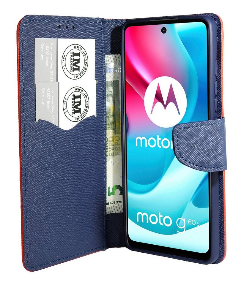 cofi1453 Handyhülle Buchtasche "Fancy" für MOTOROLA MOTO G60S Rot-Blau 6,8 Zoll, Kunstleder Schutzhülle Handy Wallet Case Cover mit Kartenfächern cofi1453 Handyhülle Buchtasche "Fancy" für MOTOROLA MOTO G60S Rot-Blau 6,8 Zoll, Kunstleder Schutzhülle Handy Wallet Case Cover mit Kartenfächern von cofi1453