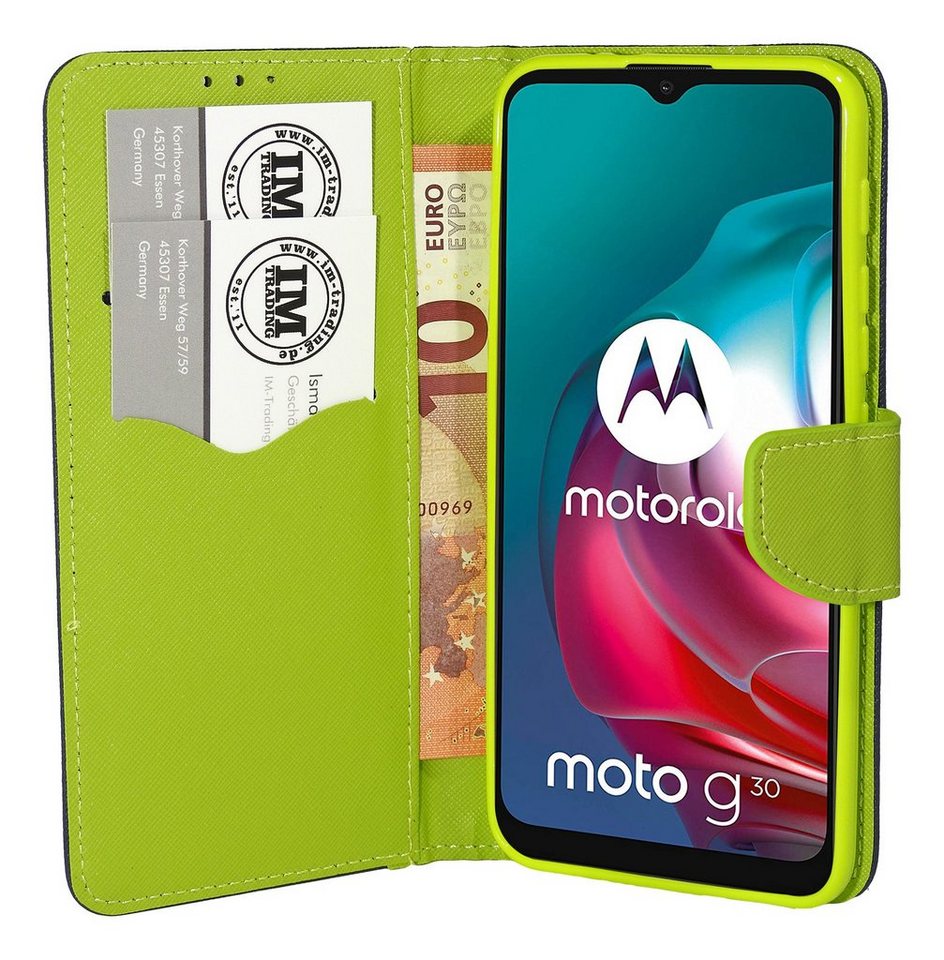 cofi1453 Handyhülle Buchtasche "Fancy" für Motorola Moto G30 Blau-Grün 6,5 Zoll, Kunstleder Schutzhülle Handy Wallet Case Cover mit Kartenfächern, Stan cofi1453 Handyhülle Buchtasche "Fancy" für Motorola Moto G30 Blau-Grün 6,5 Zoll, Kunstleder Schutzhülle Handy Wallet Case Cover mit Kartenfächern, Stan von cofi1453