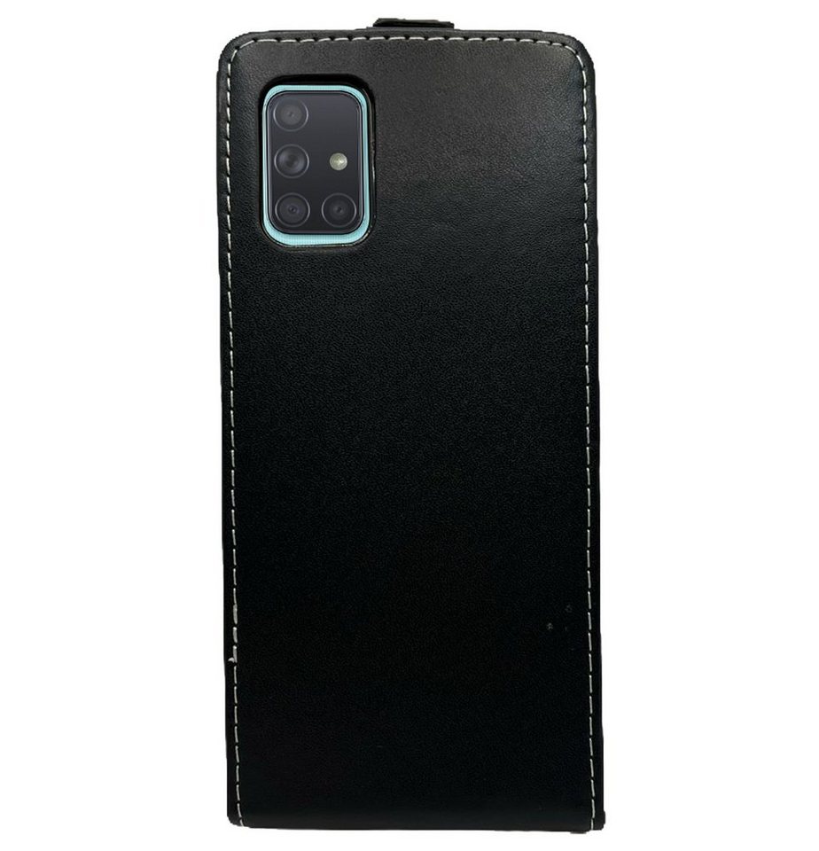 cofi1453 Handyhülle Flip Case Samsung Galaxy A71 5G (A716F) Schwarz, Schutzhülle Handy Flip Cover Klapptasche Schwarz von cofi1453