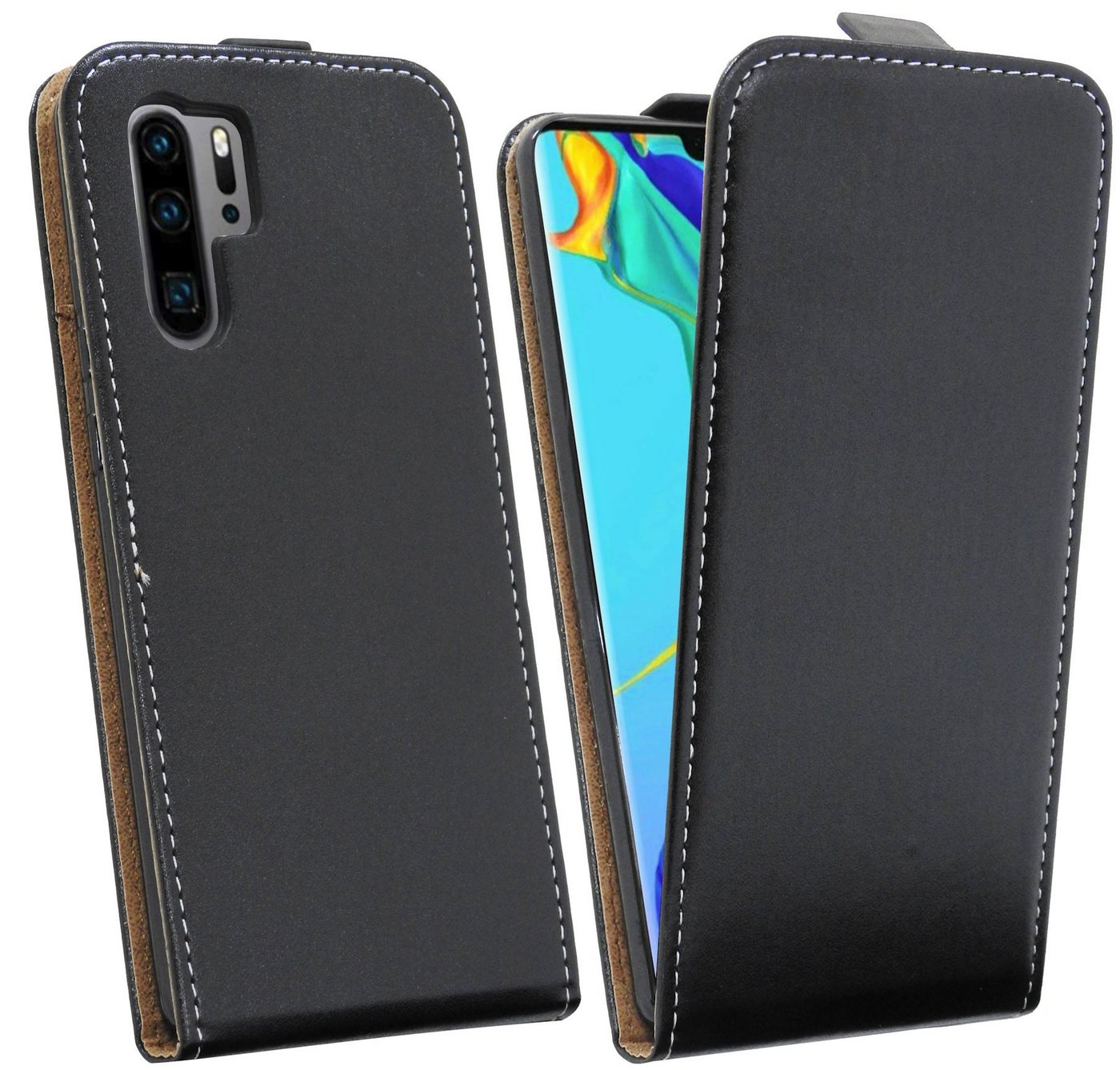 cofi1453 Handyhülle Flip Case für Huawei P30 Pro, Schutzhülle Handy Flip Cover Klapptasche Schwarz cofi1453 Handyhülle Flip Case für Huawei P30 Pro, Schutzhülle Handy Flip Cover Klapptasche Schwarz von cofi1453