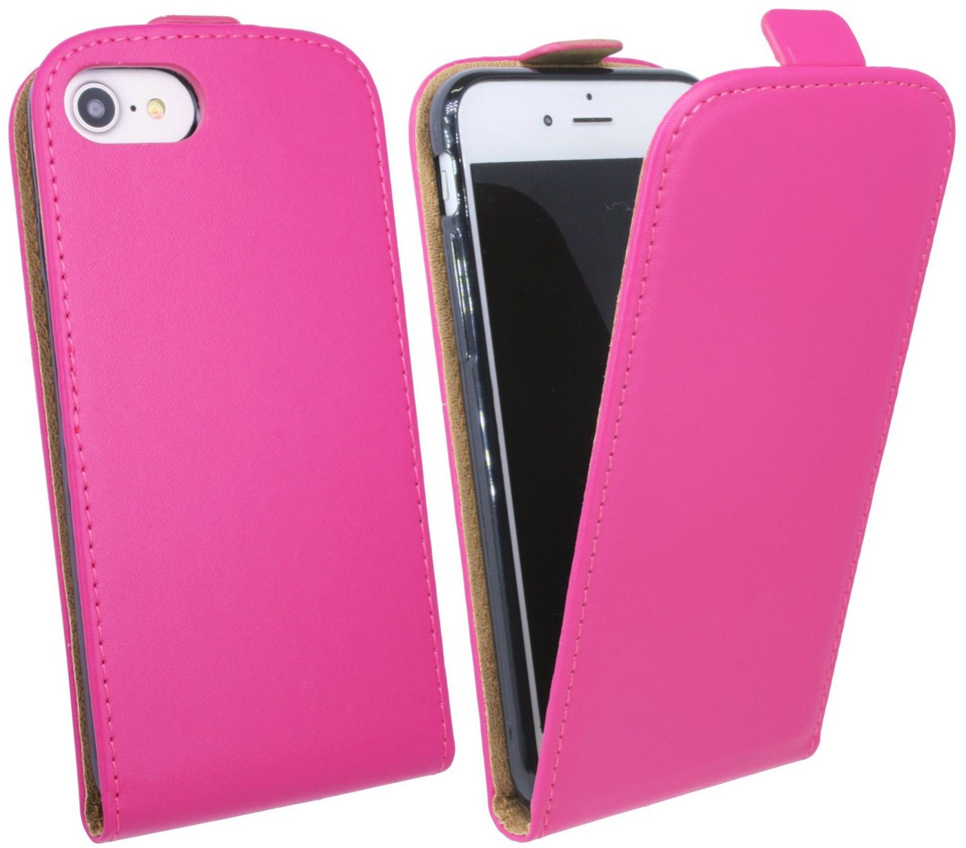 cofi1453 Handyhülle Flip Case für iPhone 7, Schutzhülle Handy Flip Cover Klapptasche Pink von cofi1453