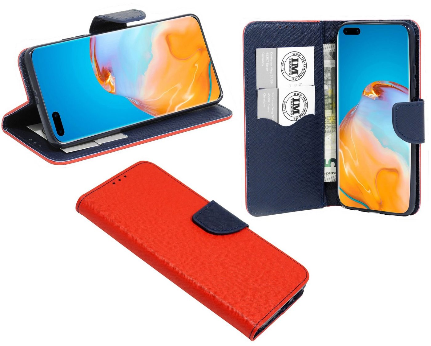 cofi1453 Handyhülle Hülle Tasche für Huawei P40 Pro, Kunstleder Schutzhülle Handy Wallet Case Cover mit Kartenfächern, Stan cofi1453 Handyhülle Hülle Tasche für Huawei P40 Pro, Kunstleder Schutzhülle Handy Wallet Case Cover mit Kartenfächern, Stan von cofi1453