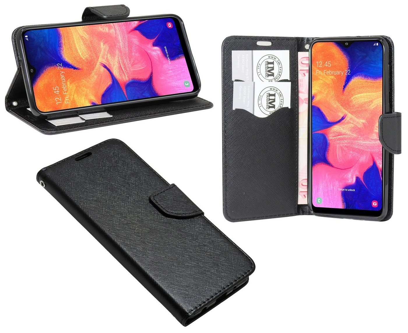 cofi1453 Handyhülle Hülle Tasche für Samsung Galaxy A10, Kunstleder Schutzhülle Handy Wallet Case Cover mit Kartenfächern, Stan cofi1453 Handyhülle Hülle Tasche für Samsung Galaxy A10, Kunstleder Schutzhülle Handy Wallet Case Cover mit Kartenfächern, Stan von cofi1453