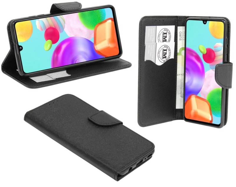 cofi1453 Handyhülle Hülle Tasche für Samsung Galaxy A41, Kunstleder Schutzhülle Handy Wallet Case Cover mit Kartenfächern, Stan von cofi1453