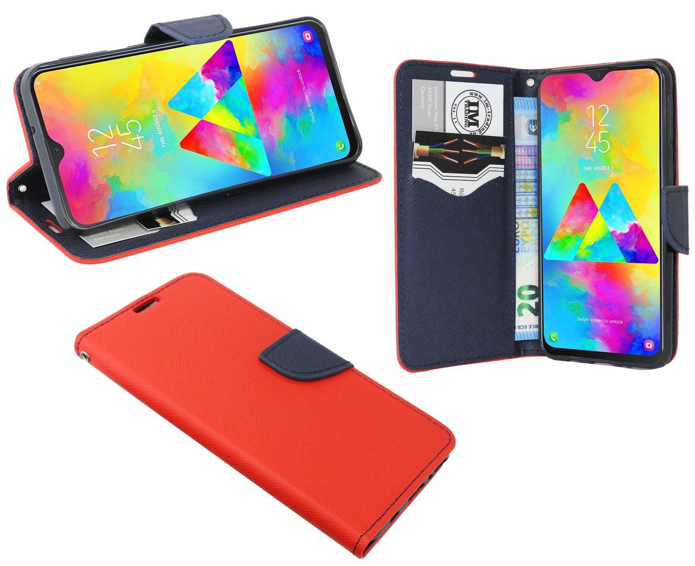 cofi1453 Handyhülle Hülle Tasche für Samsung Galaxy M20, Kunstleder Schutzhülle Handy Wallet Case Cover mit Kartenfächern, Stan cofi1453 Handyhülle Hülle Tasche für Samsung Galaxy M20, Kunstleder Schutzhülle Handy Wallet Case Cover mit Kartenfächern, Stan von cofi1453