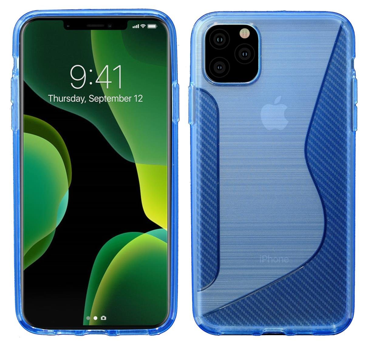 cofi1453 Handyhülle S-Line Silikon Hülle für Apple iPhone 11 Pro, Case Cover Schutzhülle Bumper von cofi1453