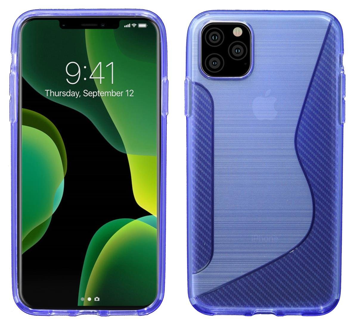 cofi1453 Handyhülle S-Line Silikon Hülle für Apple iPhone 11 Pro max, Case Cover Schutzhülle Bumper von cofi1453