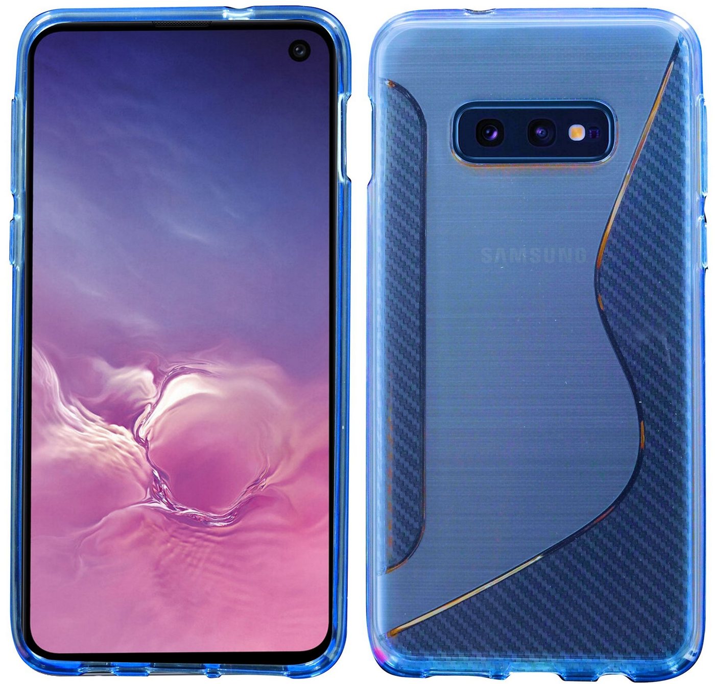 cofi1453 Handyhülle S-Line Silikon Hülle für Samsung Galaxy S10e, Case Cover Schutzhülle Bumper von cofi1453