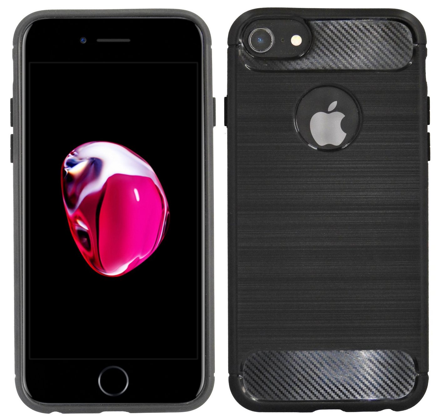 cofi1453 Handyhülle Silikon Hülle Carbon für Apple iPhone 7, Case Cover Schutzhülle Bumper cofi1453 Handyhülle Silikon Hülle Carbon für Apple iPhone 7, Case Cover Schutzhülle Bumper von cofi1453