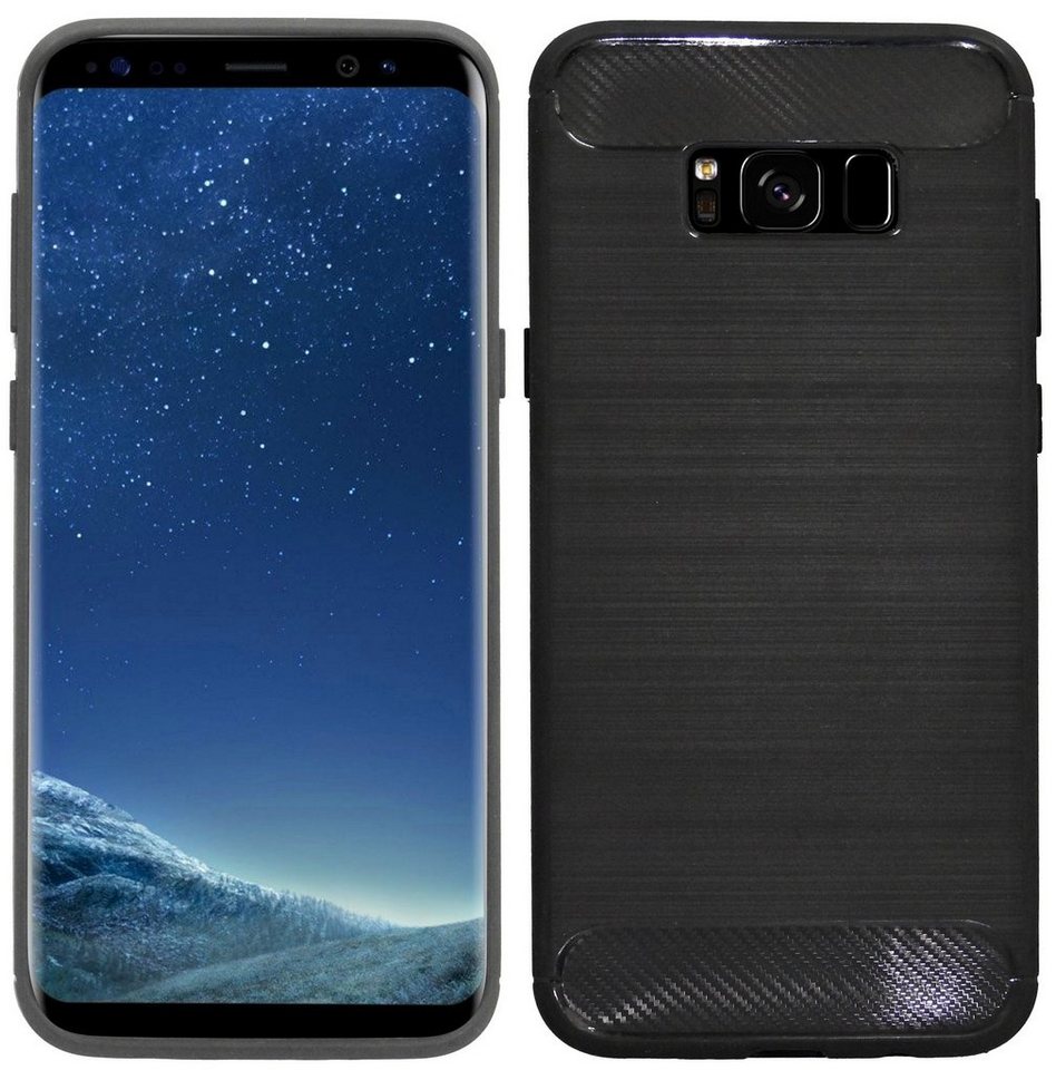 cofi1453 Handyhülle Silikon Hülle Carbon für Samsung Galaxy S8 Plus, Case Cover Schutzhülle Bumper von cofi1453