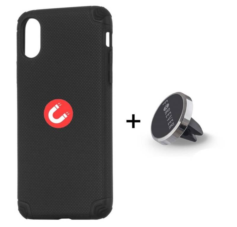 cofi1453 Hard Case für iPhone X mit eingebauter Metallplatte in der Handy Hülle Smartphone-Halterung von cofi1453