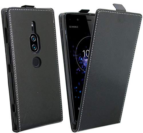 cofi1453 Klapptasche Schutztasche Schutzhülle kompatibel mit Sony Xperia XZ2 Premium Flip Tasche Hülle Zubehör Etui in Schwarz Tasche Hülle von cofi1453