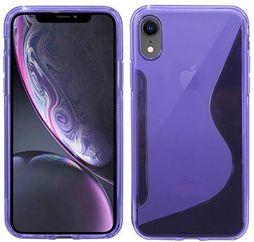 cofi1453 S-Line TPU SchutzHülle kompatibel mit iPhone XR Silikon Hülle Silikonschale Case Cover Zubehör Bumper in Lila von cofi1453