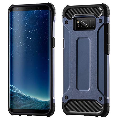 cofi1453 Schutzhülle Bumper Hybrid Armor kompatibel mit Samsung Galaxy S10e (G970F) Silikon Hülle Zubehör Tasche in Blau von cofi1453