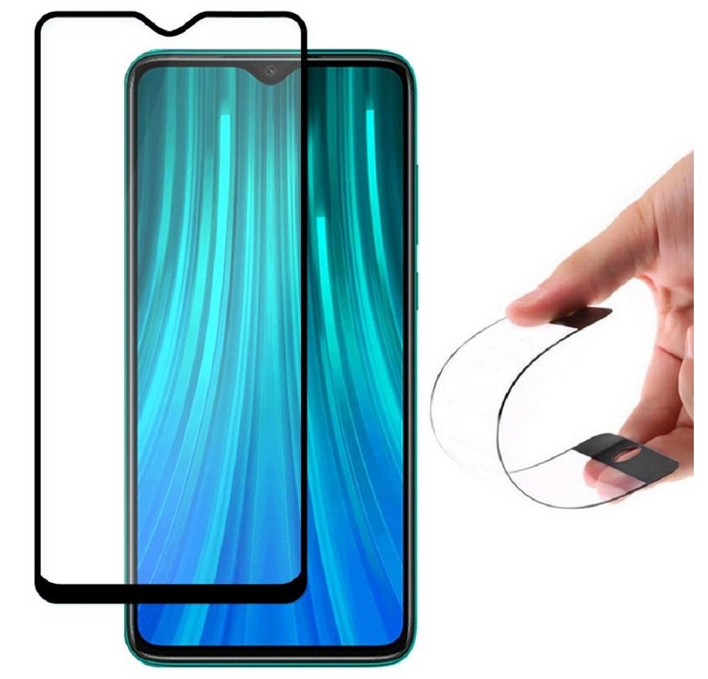 cofi1453 Smartphone-Hülle [2 Stück] 5D Full Screen Displayschutzfolie Schutz Glas kompatibel mit Curved Panzer Folie Vollständig Klebend und Abdeckung von cofi1453