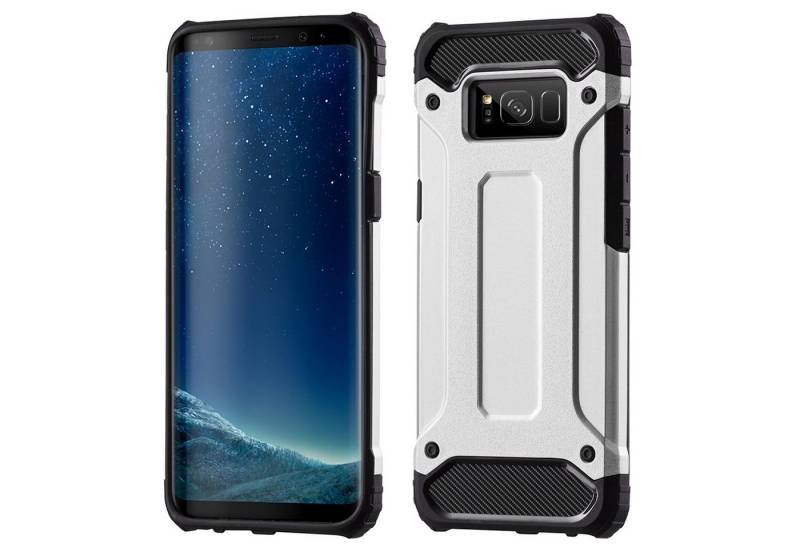 cofi1453 Smartphone-Hülle Panzerhülle "HYBRID ARMOR" für Iphone 7 PLUS Silber Lenovo Moto G5 von cofi1453