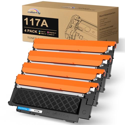 117A Toner Set Kompatibel für 117A Toner W2070A für Toner Color Laser MFP 179fwg MFP 178nwg 179fnw 178nw 179 178 Laser 150a 150nw 150w W2070A W2071A W2072A W2073A von colorfly