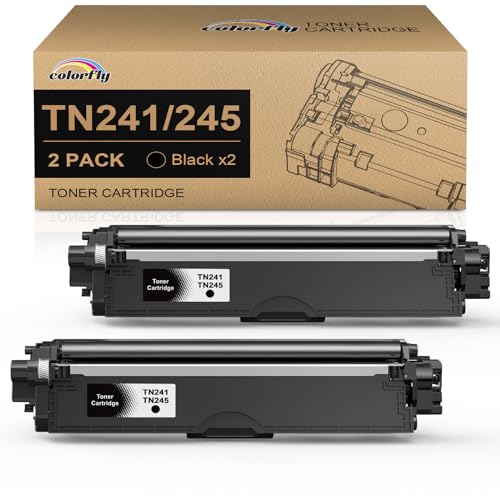 2X TN241BK TN241 TN-241BK Schwarz für Brother TN-241 TN-242 TN242BK für Toner Brother MFC 9332CDW DCP 9022CDW MFC 9142 CDN HL-3142CW HL-3152CDW MFC-9342CDW von colorfly