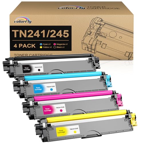 TN241 TN245 Toner Kompatibel für Brother TN242 TN246 TN-241 TN-245 für Brother MFC-9332CDW DCP-9022CDW HL-3142CW MFC-9142CDN HL-3152CDW HL-3140CW MFC-9330CDW MFC-9140CDN DCP-9020CDW (4 Packung) von colorfly