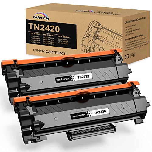 TN2420 TN-2420 TN2410 TN-2410 Kompatible für Toner Brother MFC L2710DW Toner Brother MFC-L2710DN HL-L2350DW HL-L2310D DCP-L2530DW MFC-L2750DW DCP-L2510D (2er-Pack) von colorfly