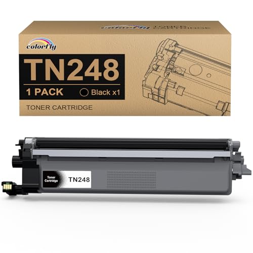 TN248 TN-248BK Toner Schwarz 1000 Seiten für Brother TN-248BK TN-248XLBK für DCP-L3560CDW, HL-L3240CDW, MFC-L3760CDW, DCP-L3520CDW, DCP-L3520CDWE, HL-L8230CDW, MFC-L3740CDW von colorfly