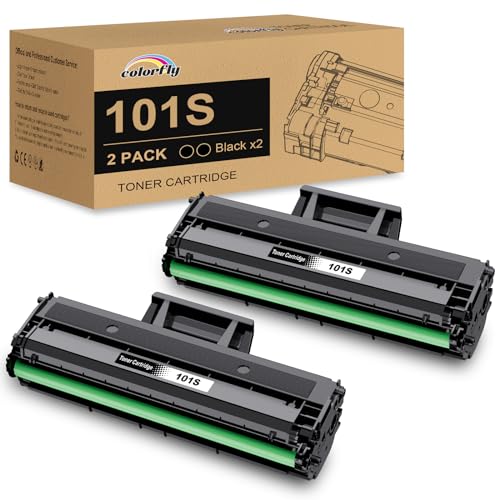 colorfly MLT-D101S Toner D101S Kompatible für Samsung D101S MLT-D101S Toner für SCX-3405 SCX-3400 SCX-3405W SCX-3405F SCX-3405FW ML-2160 ML-2165W ML-2165 ML-2168 SF760 SF760P (2 Schwarz) von colorfly