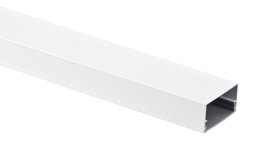 Alu Kabelkanal eckig weiß 115x3,7 cm für TV HiFi Computer Lampen Aluminium Abdeckung LED, Plasma oder LCD Fernseher von colourliving